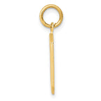 FJC Finejewelers 10 kt Yellow Gold Casted Medium Polished Number 0 Charm 22 x 9 mm