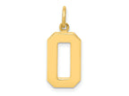 FJC Finejewelers 10 kt Yellow Gold Casted Medium Polished Number 0 Charm 22 x 9 mm