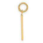 FJC Finejewelers 10 kt Yellow Gold Casted Medium Polished Number 1 Charm 22 x 5 mm