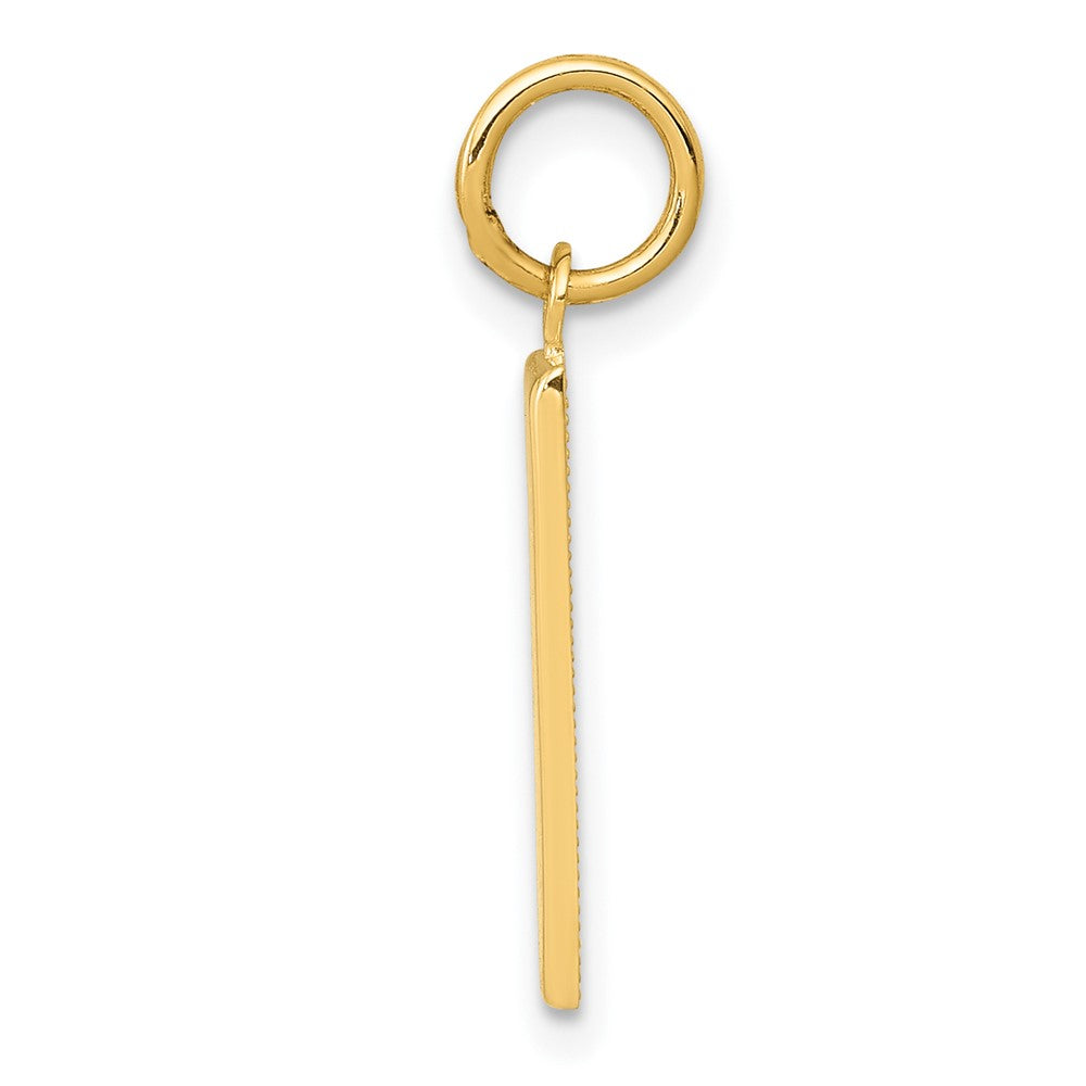 FJC Finejewelers 10 kt Yellow Gold Casted Medium Polished Number 1 Charm 22 x 5 mm
