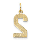 FJC Finejewelers 10 kt Yellow Gold Casted Medium Polished Number 2 Charm 22 x 9 mm