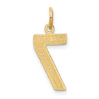 FJC Finejewelers 10 kt Yellow Gold Casted Medium Polished Number 7 Charm 22 x 9 mm