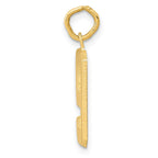 FJC Finejewelers 10 kt Yellow Gold Casted Medium Polished Number 9 Charm 22 x 9 mm