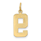 FJC Finejewelers 10 kt Yellow Gold Casted Medium Polished Number 9 Charm 22 x 9 mm