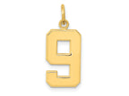 FJC Finejewelers 10 kt Yellow Gold Casted Medium Polished Number 9 Charm 22 x 9 mm