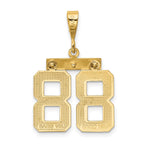 FJC Finejewelers 10 kt Yellow Gold Casted Medium Polished Number 88 Charm 30 x 20 mm