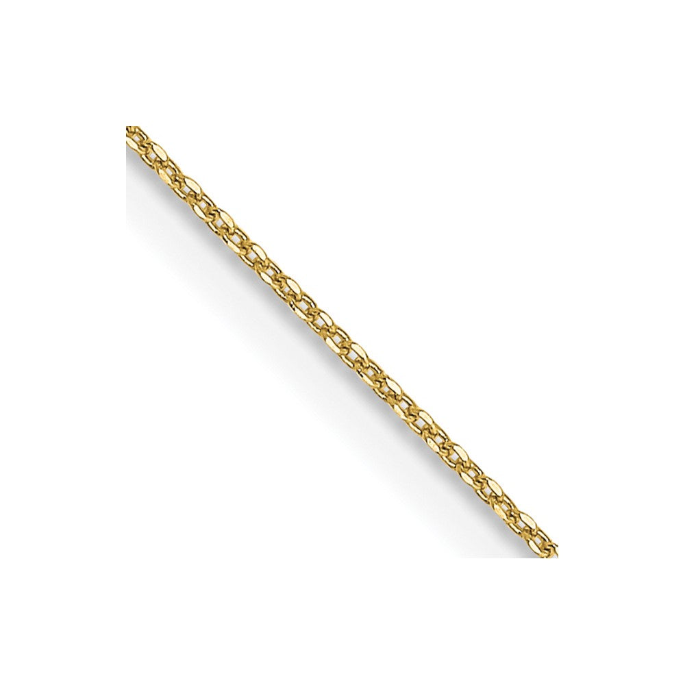 FJC Finejewelers 10 kt Yellow Gold Bright Cut Round Open Link Cable Chain Anklet 9 Inches x 0.6 mm