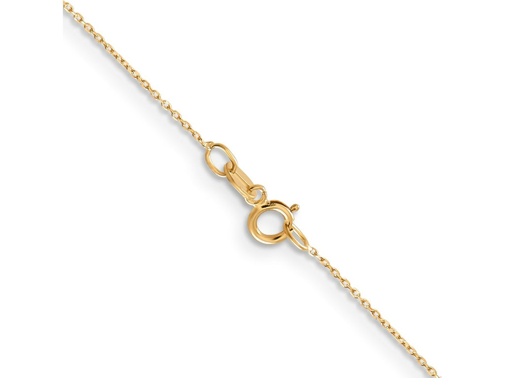 FJC Finejewelers 10 kt Yellow Gold Bright Cut Round Open Link Cable Chain Anklet 9 Inches x 0.6 mm