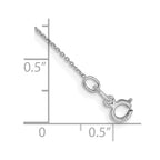 FJC Finejewelers 10 kt White Gold Bright Cut Round Open Link Cable Chain Anklet 9 Inches x 0.6 mm