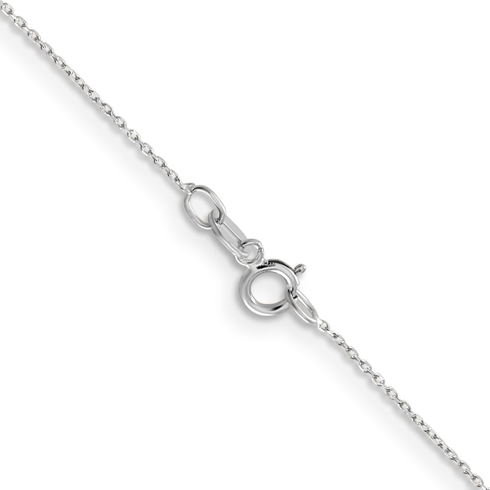FJC Finejewelers 10 kt White Gold Bright Cut Round Open Link Cable Chain Anklet 9 Inches x 0.6 mm