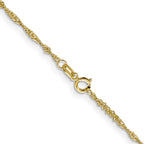 FJC Finejewelers 10 kt Yellow Gold Singapore Chain 22 Inches x 1.4 mm