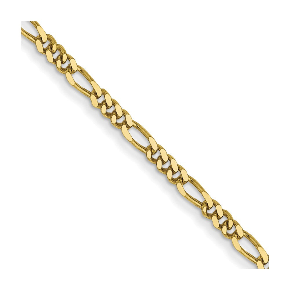 FJC Finejewelers 10 kt Yellow Gold 1.25mm Flat Figaro Chain Anklet 9 Inches