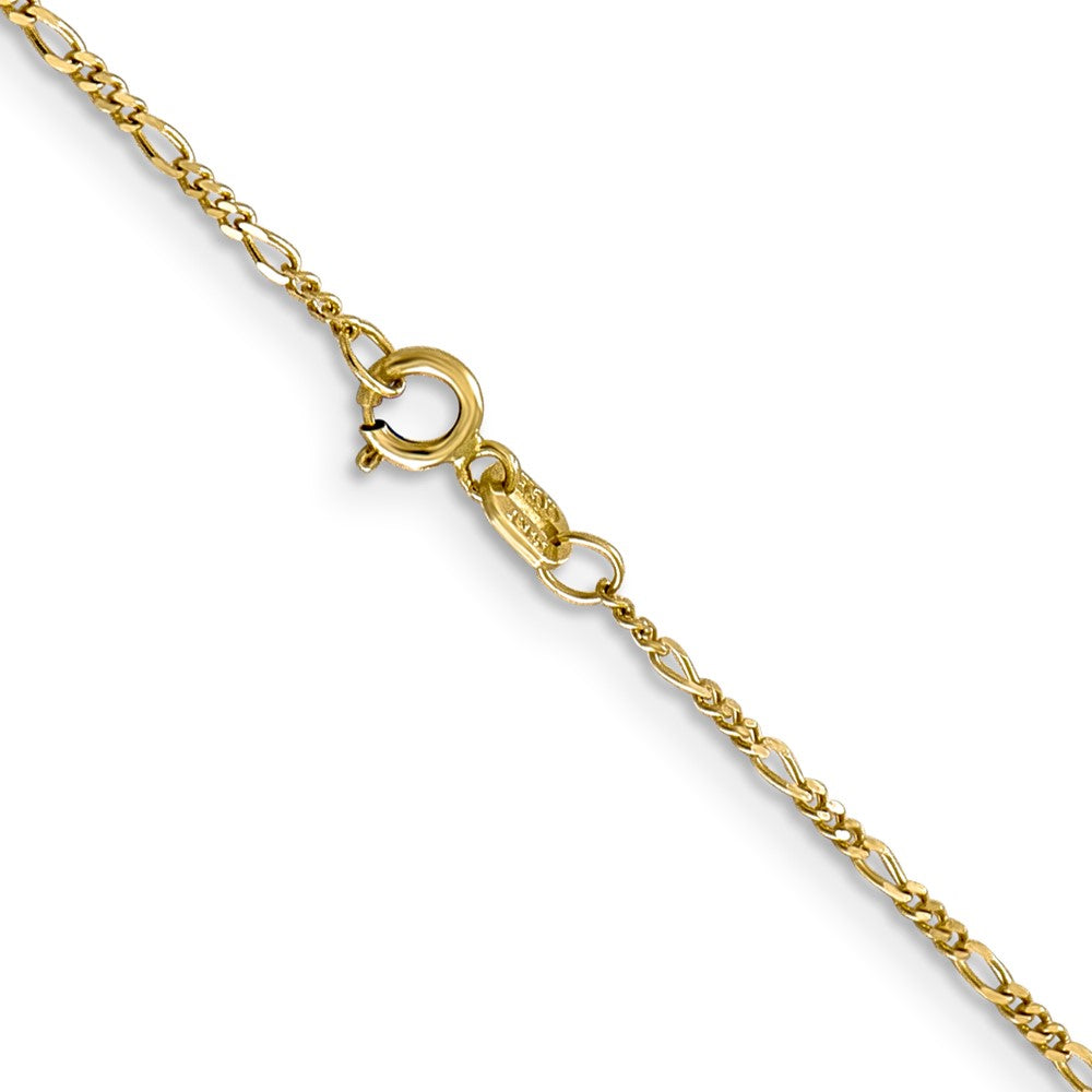 FJC Finejewelers 10 kt Yellow Gold 1.25mm Flat Figaro Chain Anklet 9 Inches