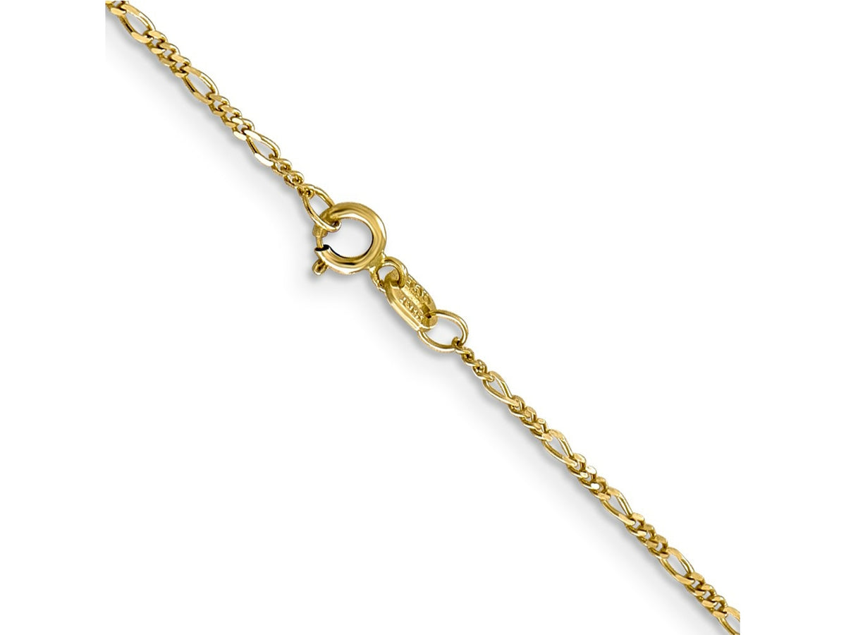 FJC Finejewelers 10 kt Yellow Gold 1.25mm Flat Figaro Chain Anklet 9 Inches