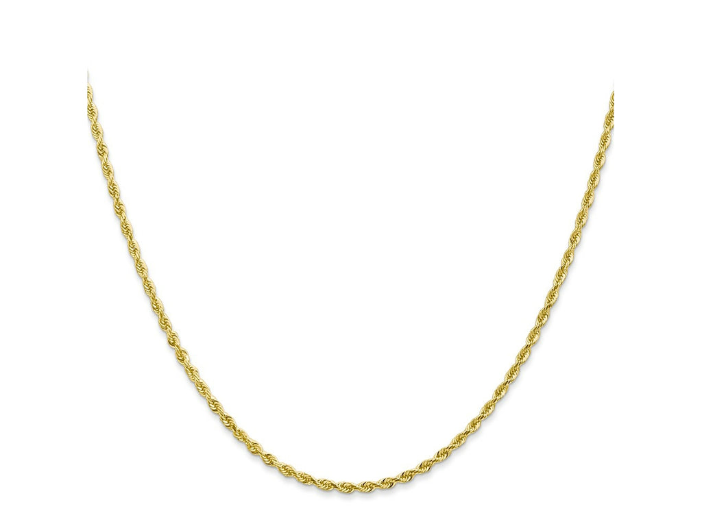 FJC Finejewelers 10 kt Yellow Gold Bright Cut Quadruple Rope Chain 26 Inches x 2 mm