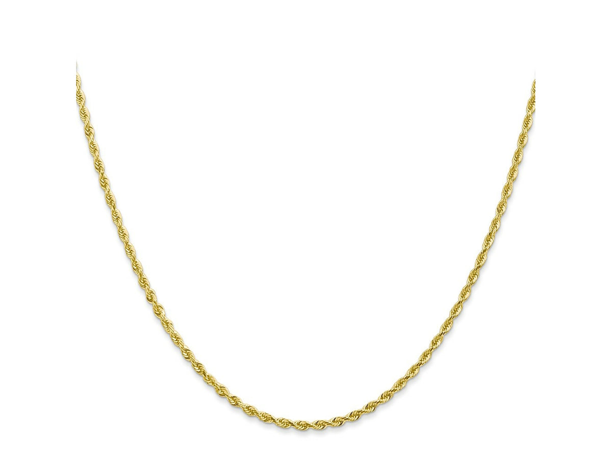 FJC Finejewelers 10 kt Yellow Gold Bright Cut Quadruple Rope Chain 26 Inches x 2 mm
