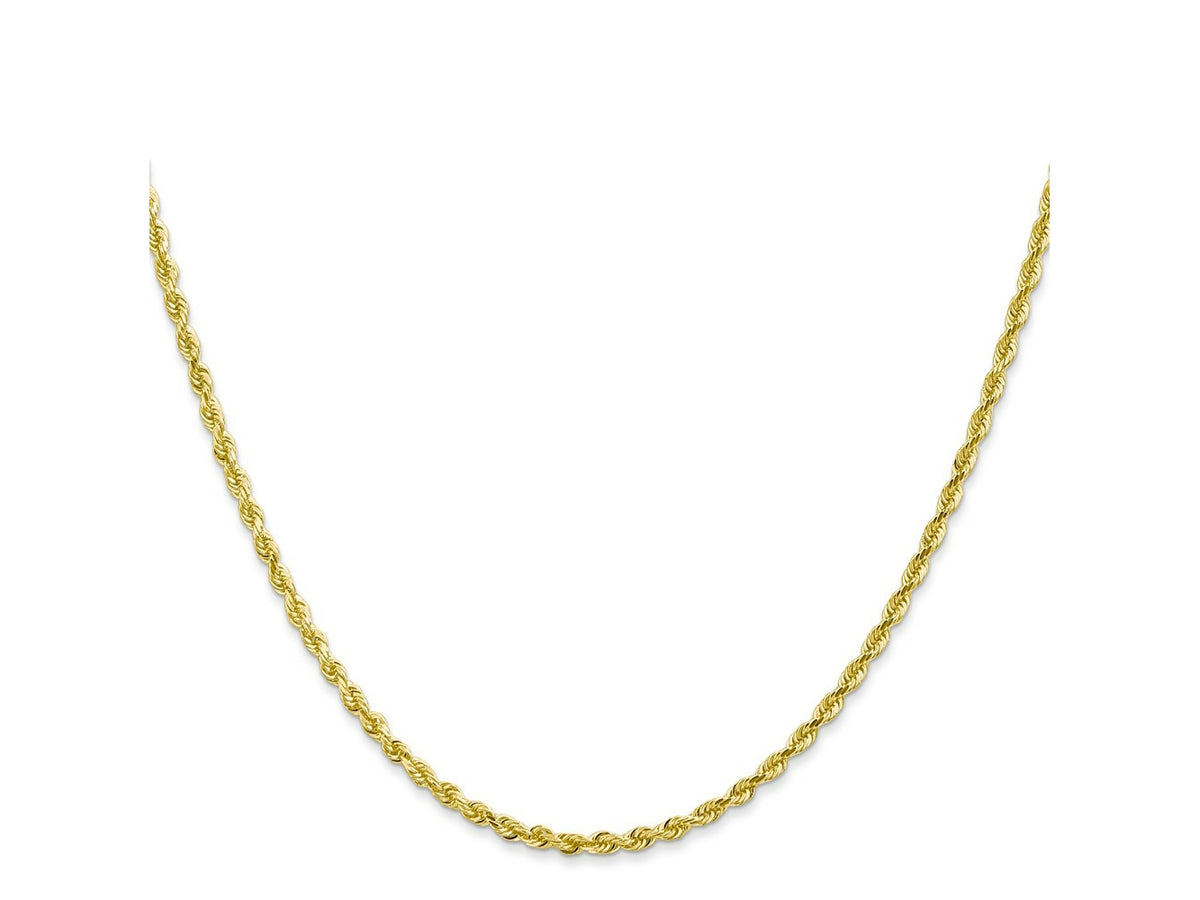 FJC Finejewelers 10 kt Yellow Gold Bright Cut Quadruple Rope Chain 26 Inches x 2.25 mm