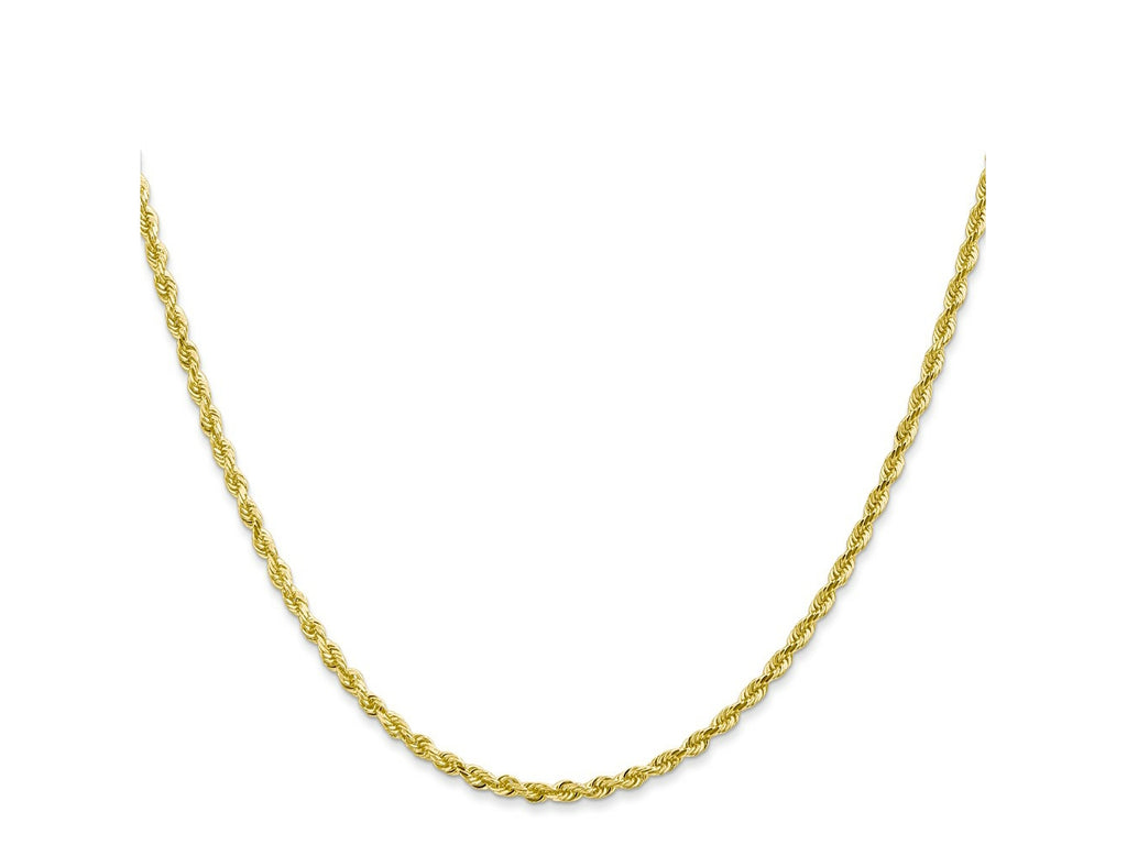 FJC Finejewelers 10 kt Yellow Gold Bright Cut Quadruple Rope Chain 26 Inches x 2.25 mm