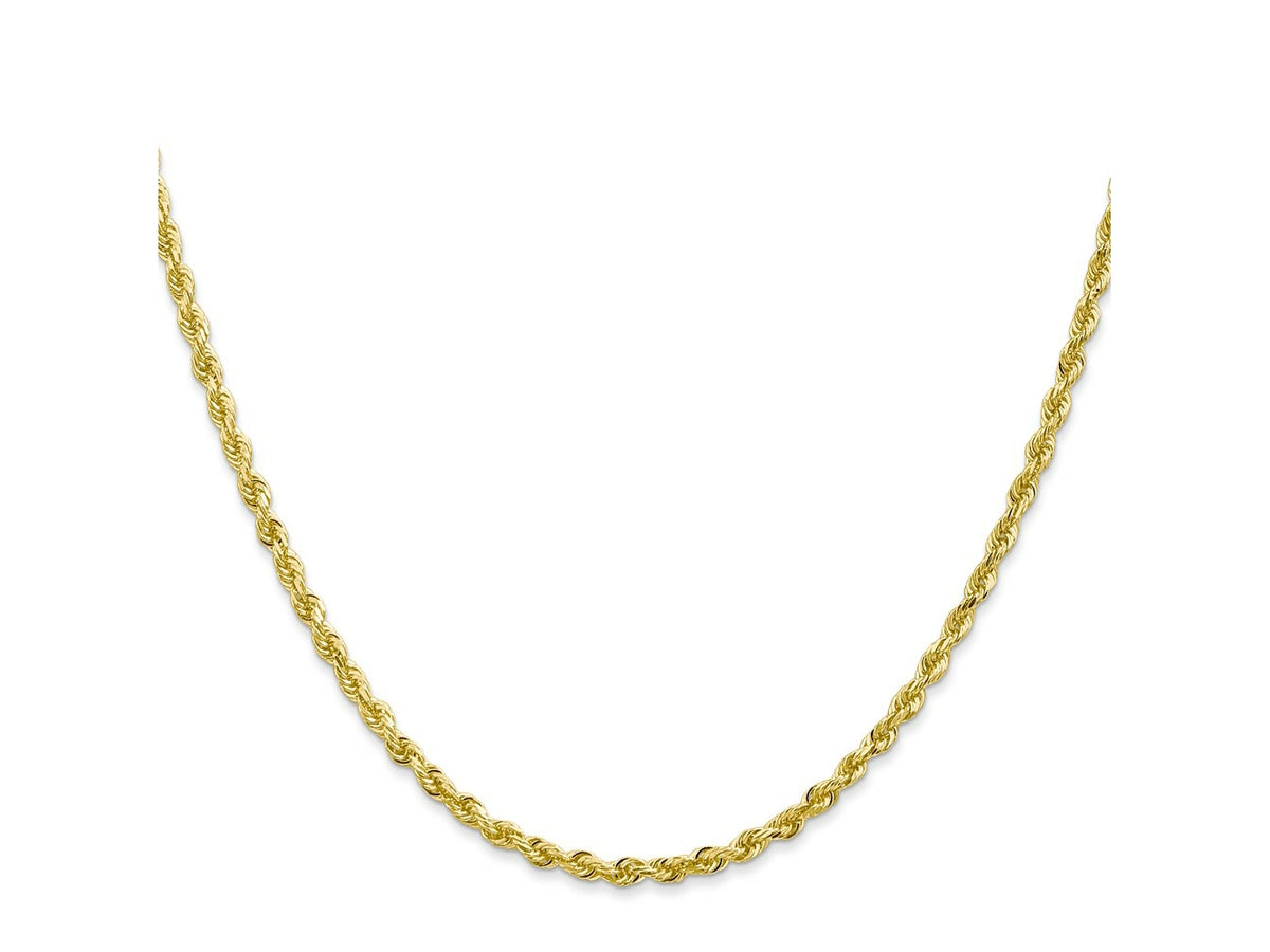 FJC Finejewelers 10 kt Yellow Gold Bright Cut Quadruple Rope Chain 26 Inches x 2.75 mm