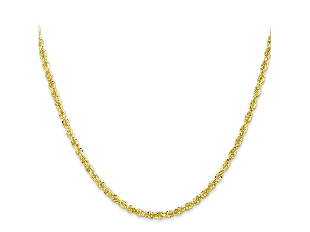 FJC Finejewelers 10 kt Yellow Gold Bright Cut Quadruple Rope Chain 26 Inches x 3 mm