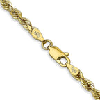 FJC Finejewelers 10 kt Yellow Gold Bright Cut Quadruple Rope Chain 26 Inches x 3.35 mm