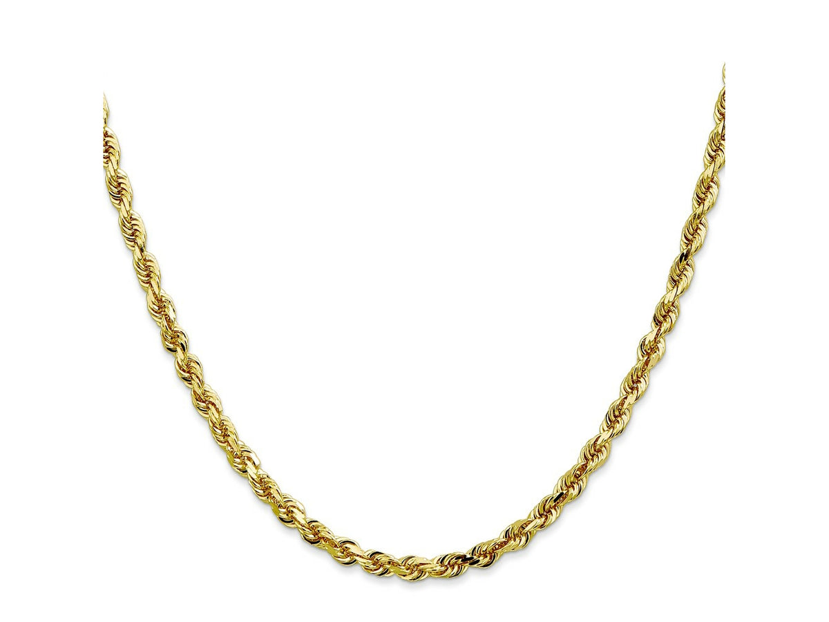FJC Finejewelers 10 kt Yellow Gold Bright Cut Quadruple Rope Chain 26 Inches x 4 mm
