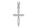 FJC Finejewelers 10 kt White Gold Themed Passion Cross Charm 24 mm x 10.96 mm