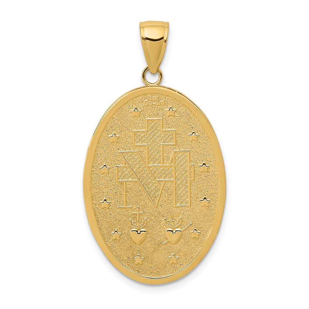 FJC Finejewelers 10 kt Yellow Gold Miraculous Medal Charm 41 x 21 mm