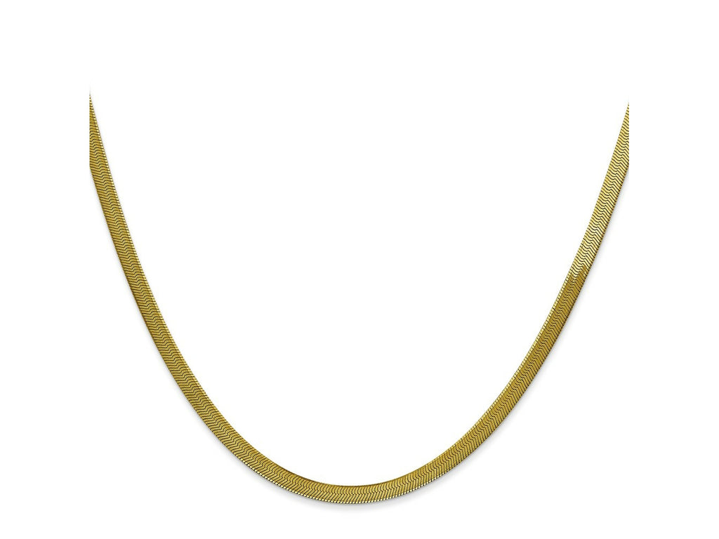 FJC Finejewelers 10 kt Yellow Gold Silky Herringbone Chain 22 Inches x 3 mm
