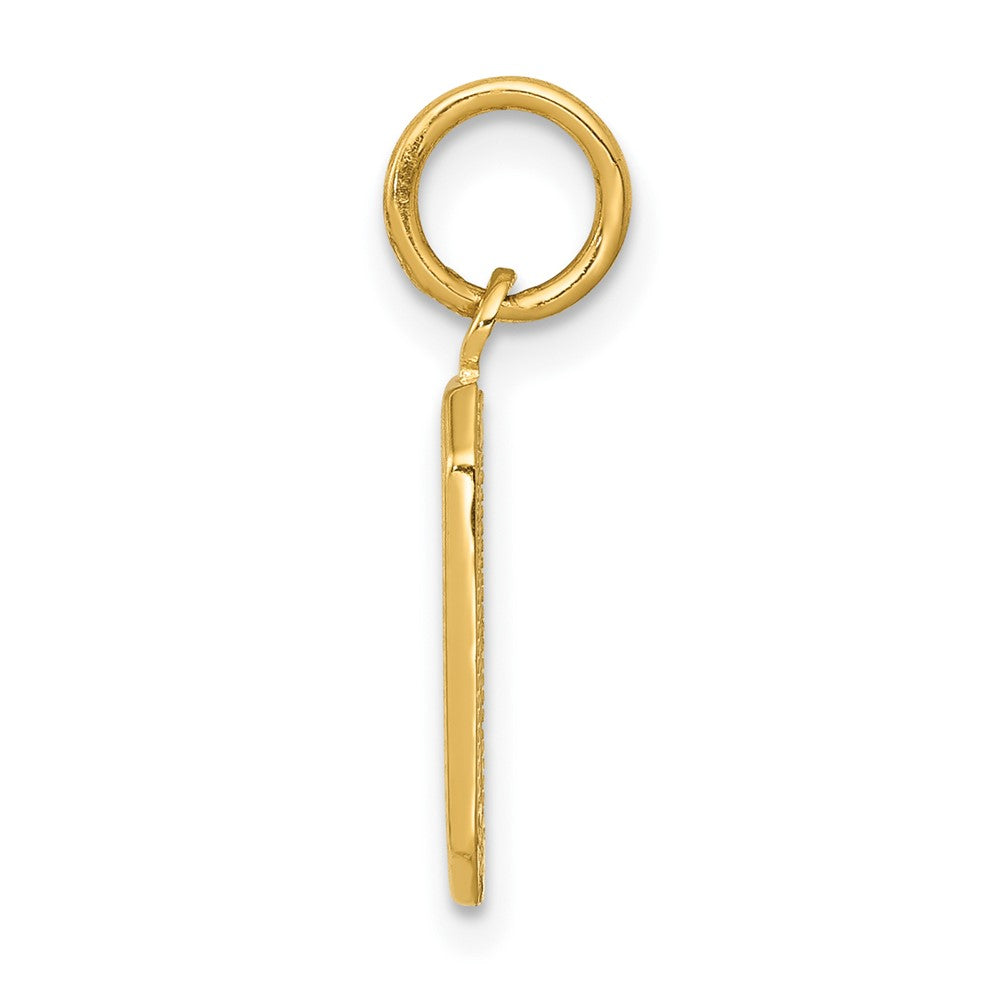 FJC Finejewelers 10 kt Yellow Gold Casted Small Polished Number 0 Charm 20 x 7 mm