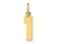 FJC Finejewelers 10 kt Yellow Gold Casted Small Polished Number 1 Charm 20 x 4 mm