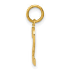 FJC Finejewelers 10 kt Yellow Gold Casted Small Polished Number 2 Charm 20 x 7 mm