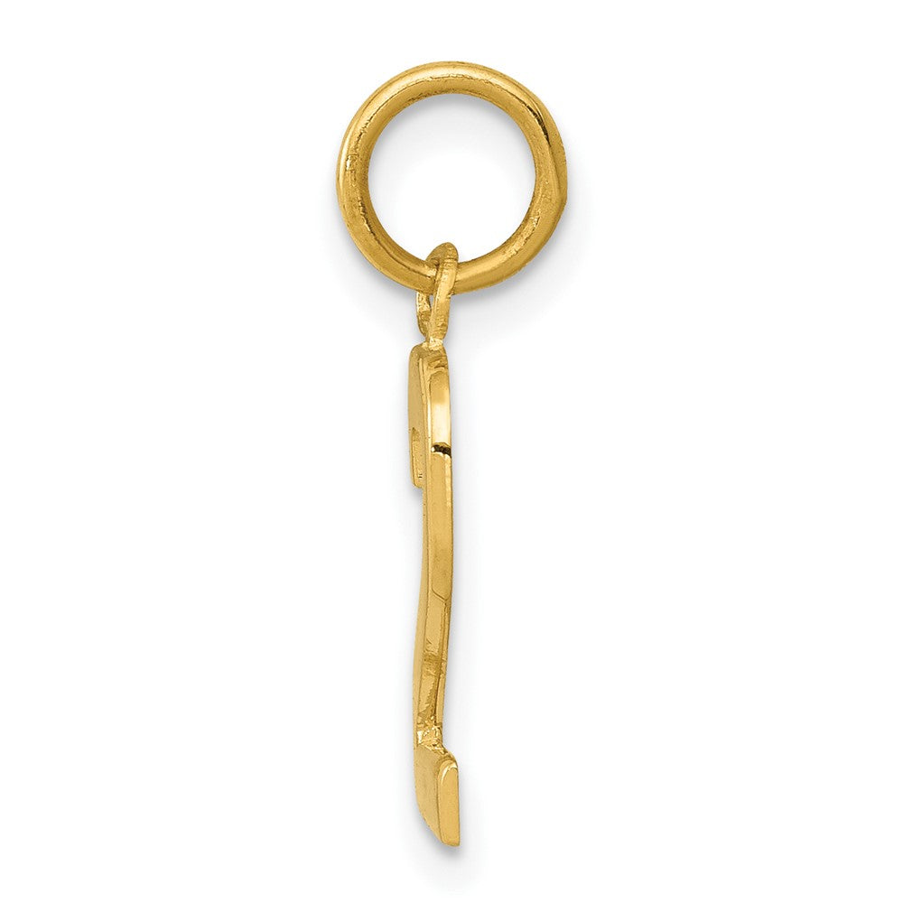 FJC Finejewelers 10 kt Yellow Gold Casted Small Polished Number 2 Charm 20 x 7 mm
