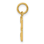 FJC Finejewelers 10 kt Yellow Gold Casted Small Polished Number 3 Charm 20 x 7 mm