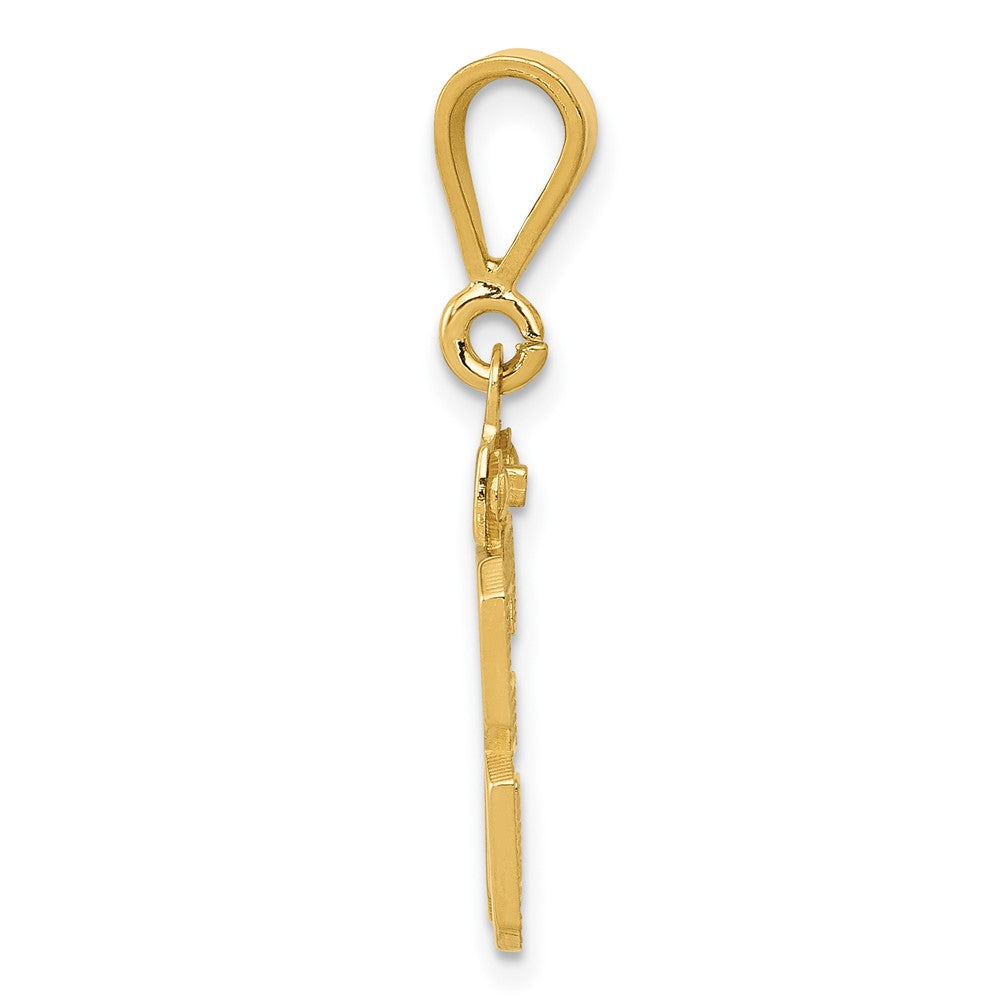 FJC Finejewelers 10 kt Yellow Gold Casted Small Polished Number 33 Charm 27 x 15 mm