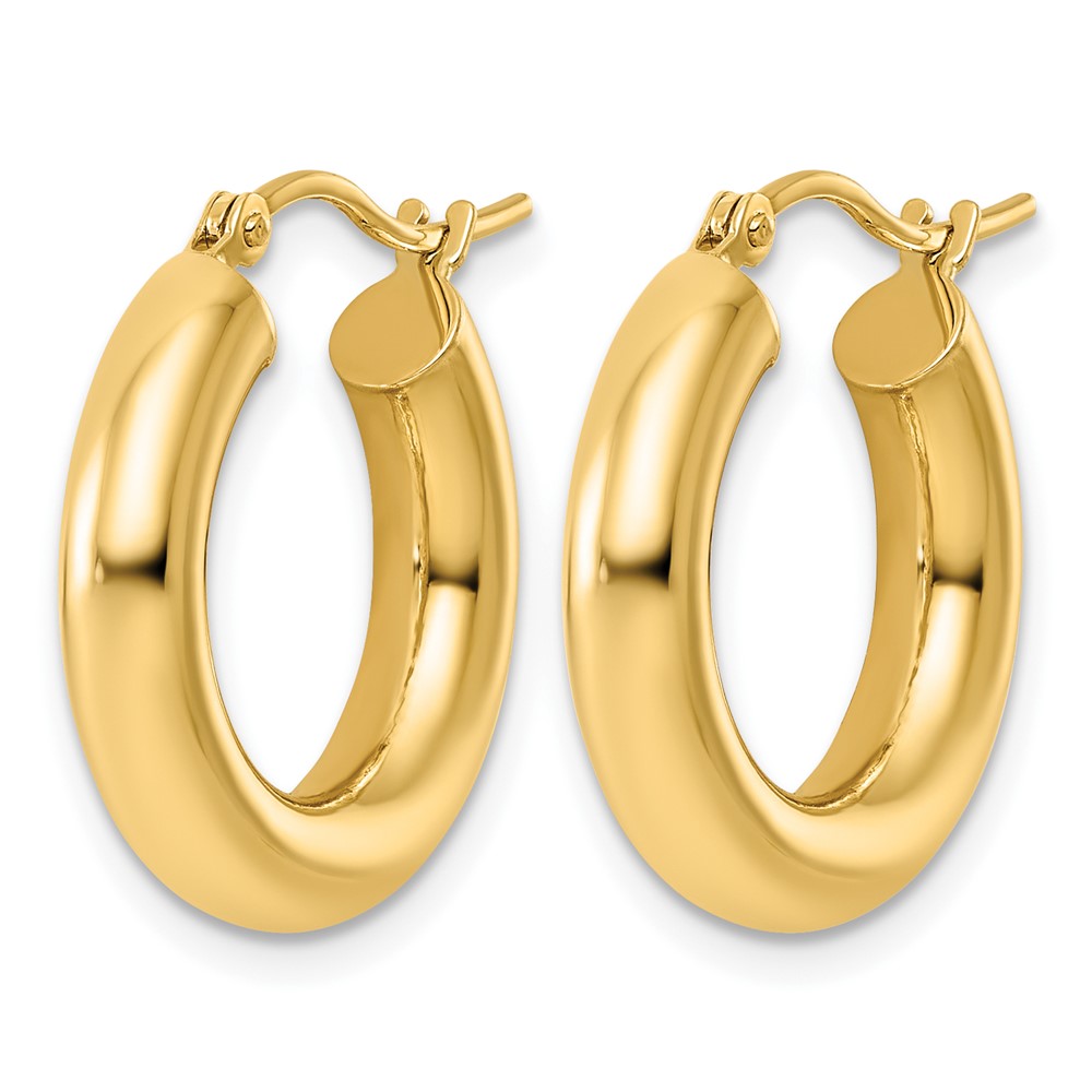 FJC Finejewelers 10 kt Yellow Gold Polished x 20mm Lightweight Tube Hoop Earrings 20 mm x 4 mm
