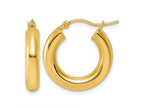 FJC Finejewelers 10 kt Yellow Gold Polished x 20mm Lightweight Tube Hoop Earrings 20 mm x 4 mm