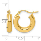 FJC Finejewelers 10 kt Yellow Gold Polished x 17mm Lightweight Tube Hoop Earrings 17 mm x 4 mm