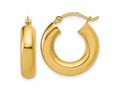 FJC Finejewelers 10 kt Yellow Gold Polished x 20mm Tube Hoop Earrings 20 mm x 5 mm