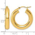 FJC Finejewelers 10 kt Yellow Gold Polished x 2 Tube Hoop Earrings 25 x 5 mm