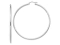 FJC Finejewelers 10 kt White Gold Hoops Polished 2mm Lightweight Tube Hoop Earrings 60 mm x 59.85 mm