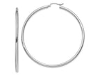 FJC Finejewelers 10 kt White Gold Hoops Polished 2.5mm Lightweight Tube Hoop Earrings 60 mm x 60.6 mm