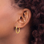 FJC Finejewelers 10 kt Yellow Gold Polished 2mm Lightweight Tube Hoop Earrings 20 mm x 20 mm