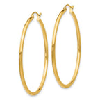 FJC Finejewelers 10 kt Yellow Gold Polished 2mm Lightweight Tube Hoop Earrings 45 mm x 45 mm