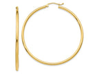 FJC Finejewelers 10 kt Yellow Gold Polished 2mm Lightweight Tube Hoop Earrings 50 mm x 51 mm