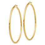 FJC Finejewelers 10 kt Yellow Gold Polished 2mm Lightweight Tube Hoop Earrings 55 mm x 55 mm