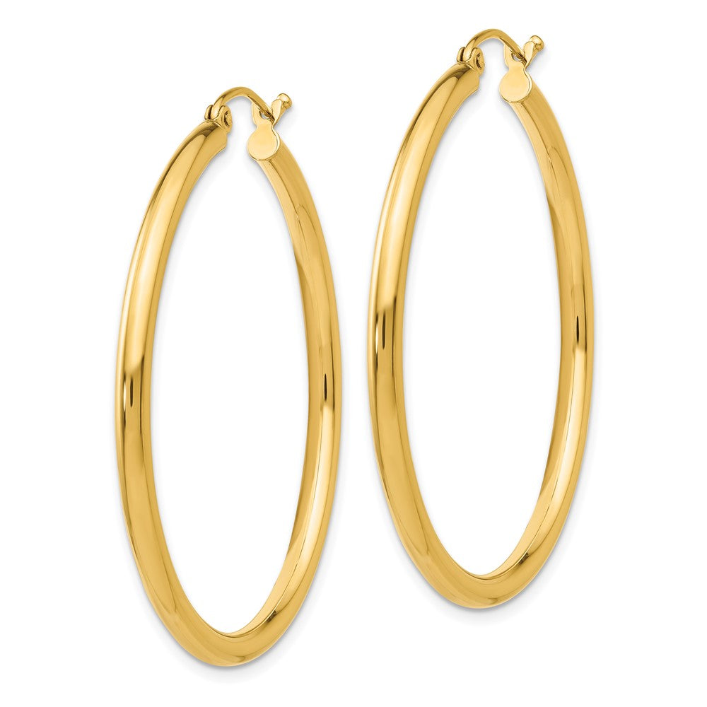 FJC Finejewelers 10 kt Yellow Gold Polished 2.5mm Lightweight Tube Hoop Earrings 40 mm x 40 mm