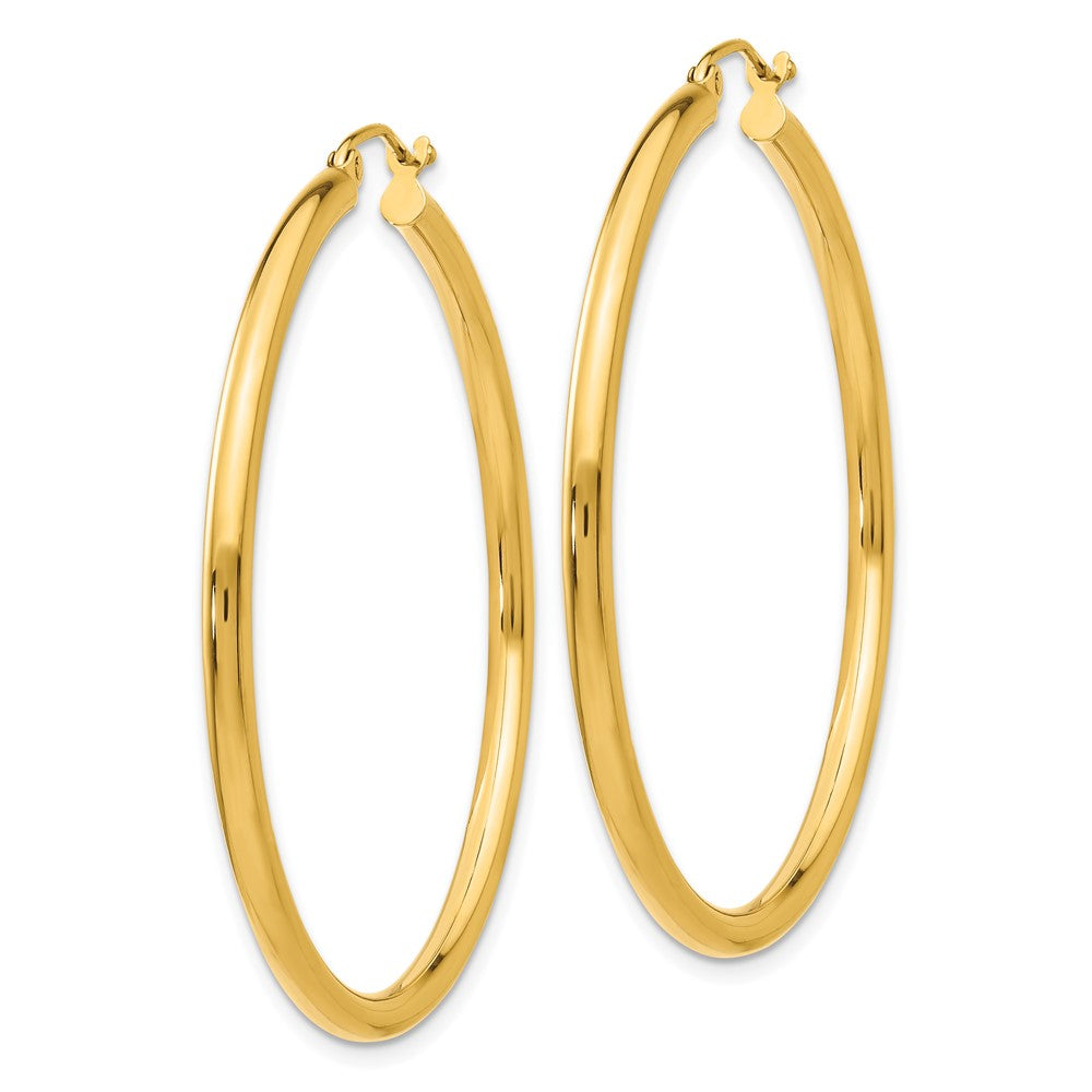 FJC Finejewelers 10 kt Yellow Gold Polished 2.5mm Lightweight Tube Hoop Earrings 45 mm x 45 mm