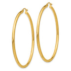 FJC Finejewelers 10 kt Yellow Gold Polished 2.5mm Lightweight Tube Hoop Earrings 55 mm x 55 mm