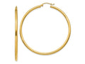 FJC Finejewelers 10 kt Yellow Gold Polished 2.5mm Lightweight Tube Hoop Earrings 55 mm x 55 mm